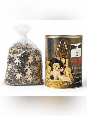 5/$25 Vintage Mira Foundation Labrador Puppies 500 Pieces Puzzle